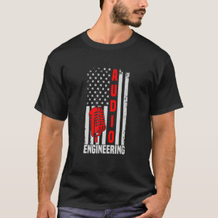T-shirt Audio Engineer Recording Studio Indicateur Usa Vin