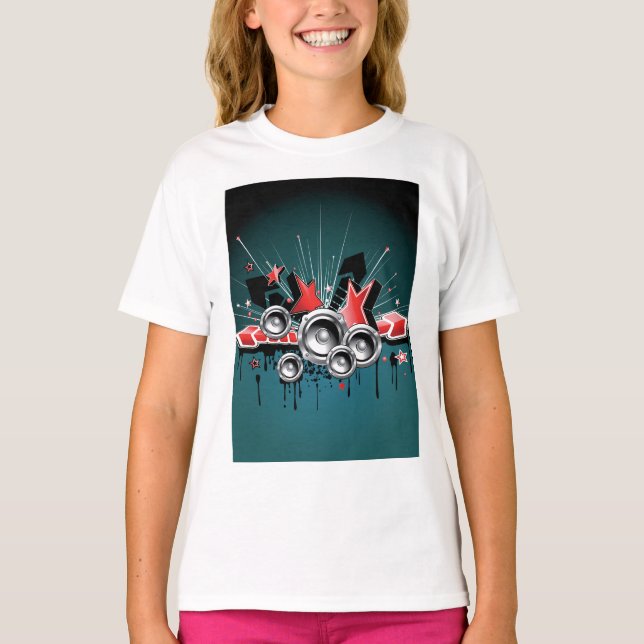 T-shirt Audio haut-parleurs musicaux (Devant)