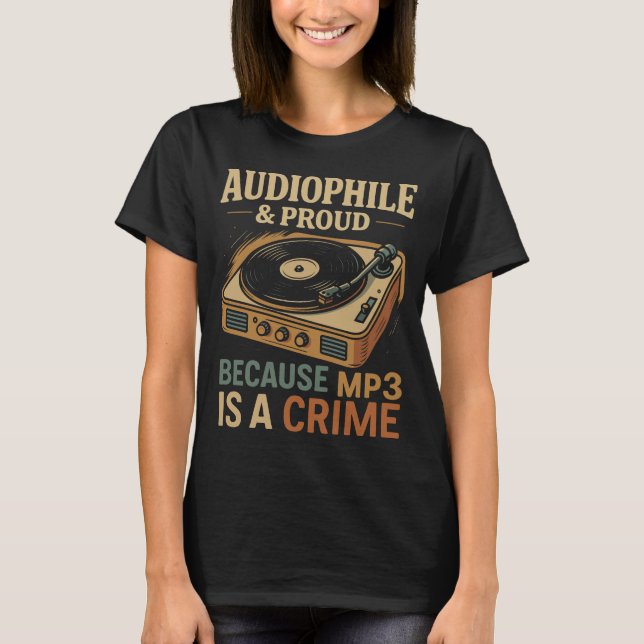 T-shirt Audiophile & Proud – Unapologetically Sound (Devant)