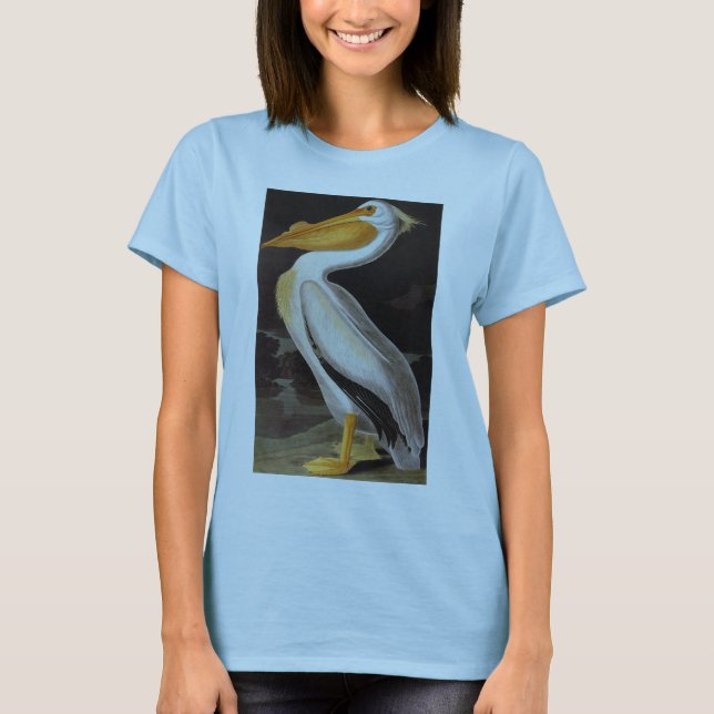 T-shirt Audubon : Grand Pélican blanc (Devant)