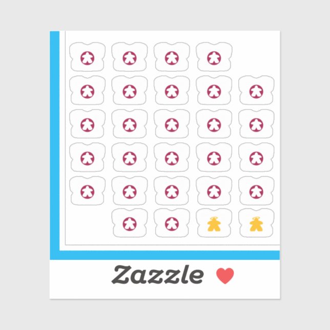 T-Shirt-Aufkleber - Brettspiele Aufkleber (Blatt)