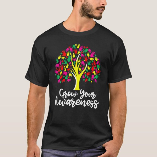 T-shirt Augmentez Votre Sensibilisation Autisme Poser Un A (Devant)