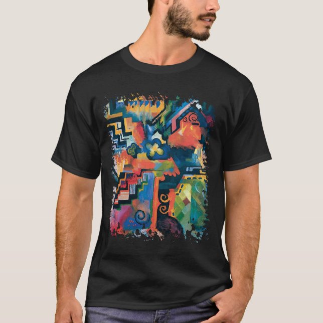 T-shirt Auguste Macke - Hommage À L'Art Moderne Abstrait (Devant)