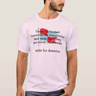 T-shirt Aujourd'hui : Aucun budget demain : Aucune
