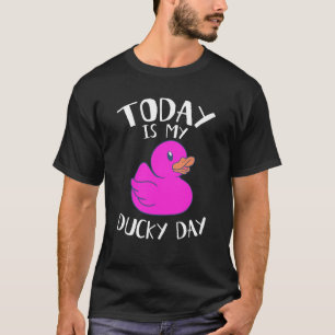 T-shirt Aujourd'hui, c'est mon canard chanceux de jour ros
