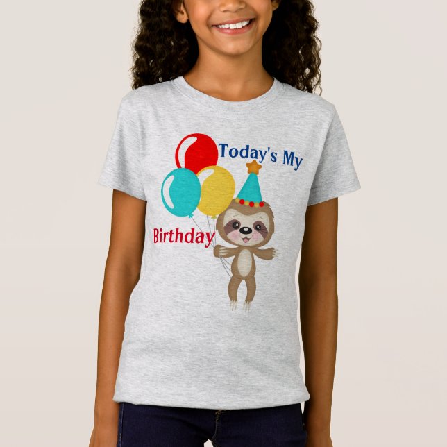 T-Shirt Aujourd'hui, ma fête d'anniversaire (Devant)
