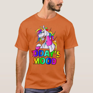 T-shirt Aujourd'hui MoodCranky Unicorn idée cadeau pour ad
