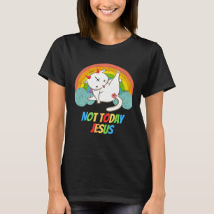 T-shirt Aujourd'hui pas Jésus Diable Adoration Satanique H