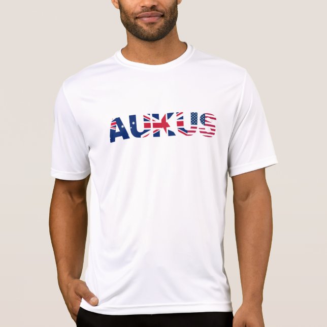 T-shirt AUKUS AU Royaume-Uni Flags de l'Alliance du Pacte  (Devant)