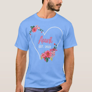 T-shirt Aunt Est 2022 , Niece Nephew Pregnancy Announcemen