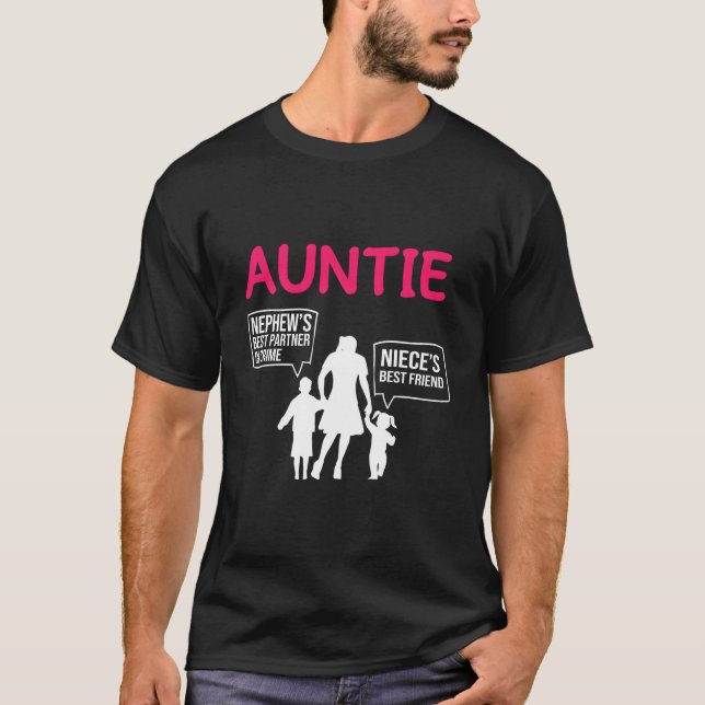 T-shirt Auntie Is The Best Family Members Niece And Nephew (Devant)