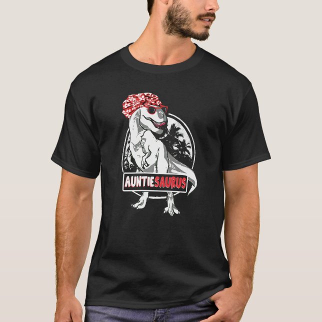 T-shirt Auntiesaurus Rex Dinosaur Auntie Saurus Family Mat (Devant)