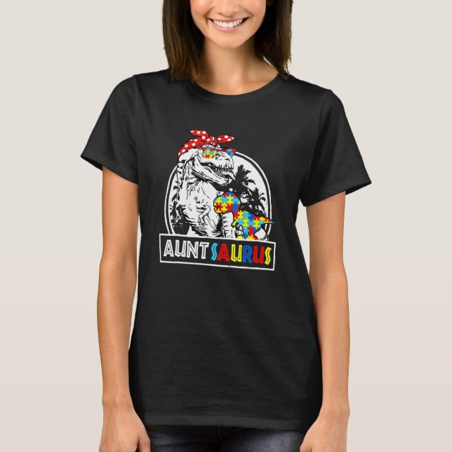 T-shirt Auntsaurus T Rex Dinosaur Tante Saurus Family Matc (Devant)