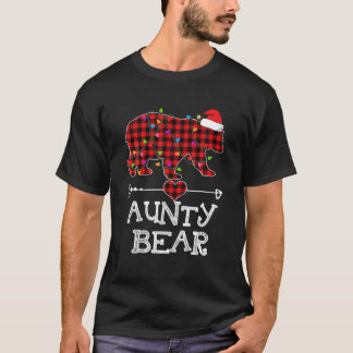T-shirt Aunty Bear Pajama Red Plaid Buffalo Fami