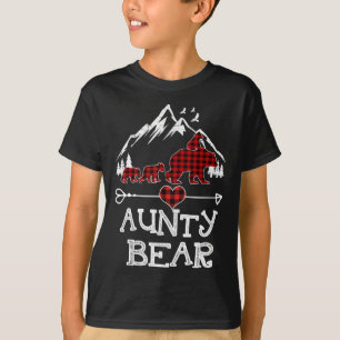 T-shirt Aunty Bear Pajama Red Plaid Buffalo Fami