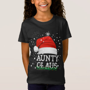 T-Shirt Aunty Santa Claus mignonne Matching Famille Noël P