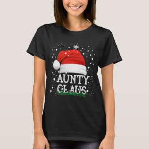T-shirt Aunty Santa Claus mignonne Matching Famille Noël P