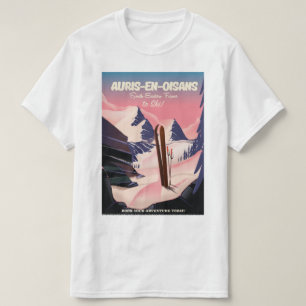 T-shirt AURIS-EN-OISANS France affiche de ski
