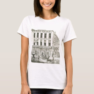 T-shirt Aurora Illinois Aurora Beacon News 1871 Stone Lith