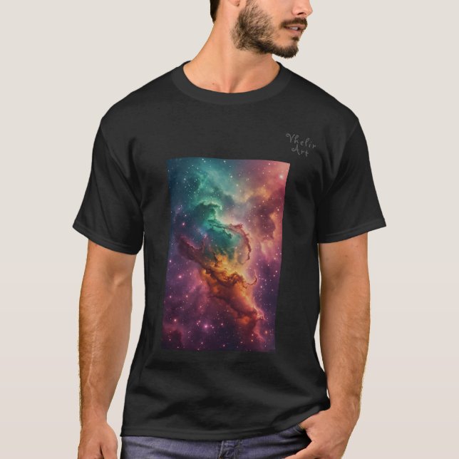 T-shirt Aurora Veil Nebula Design (Devant)