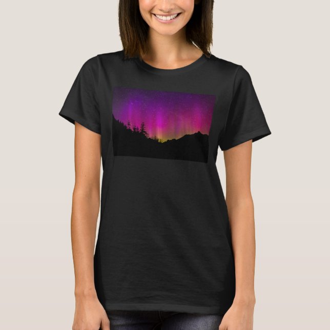 T-shirt aurores boréales Aurora Borealis étoile ciel (Devant)