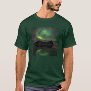 T-shirt Aurores boréales Plage de Vestrahorn Hofn, Islan