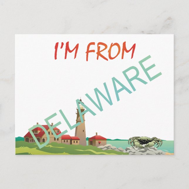 T-SHIRT aus Delaware Postkarte (Vorderseite)