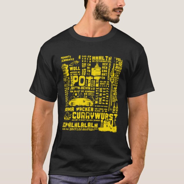 T-shirt Ausm Pott Yellow (Devant)