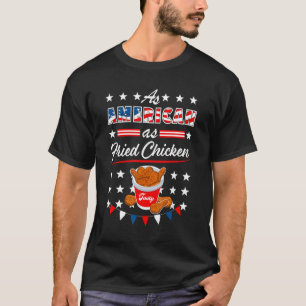 T-shirt Aussi Américain Que du Poulet Frit USA 4 juillet