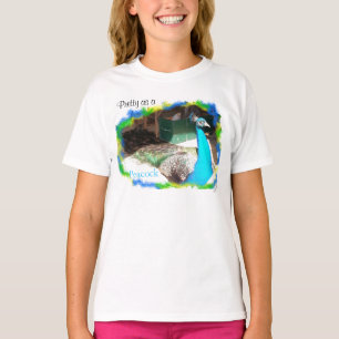 T-shirt Aussi beau qu'un paon bleu plumage
