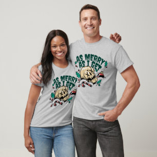 T-shirt Aussi joyeux que j'obtiens crâne et Sucres de cann