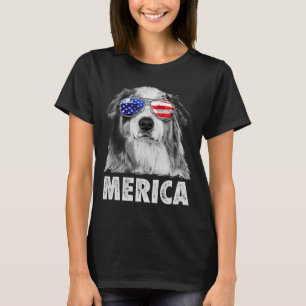 T-shirt Aussie australian shepherd 4 juillet merica