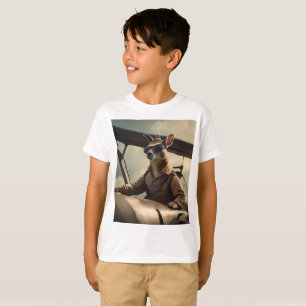 T-shirt Aussie Kangaroo Avion Pilote,