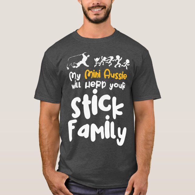 T-shirt Aussie Papa Toy Australian Shepherd Cadeaux Mini (Devant)