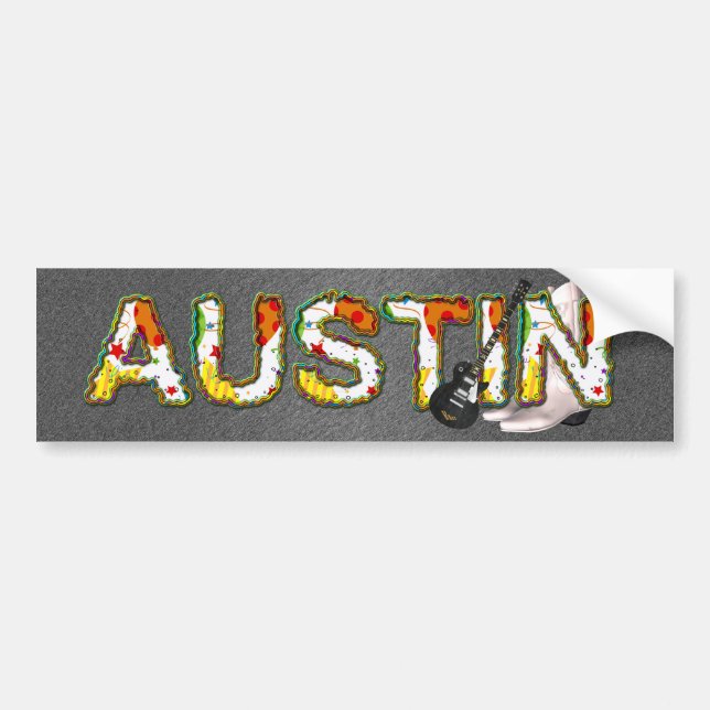 T-SHIRT Austin Autoaufkleber (Vorne)