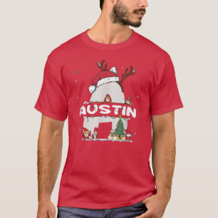 T-shirt Austin Christmas w Austin Nom pour les Noël drôles