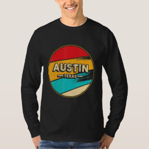 T-shirt Austin Retro Vintage Sunset Us State Austin