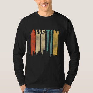 T-shirt Austin Skyline Texas États-Unis Tx Vacances Retro 