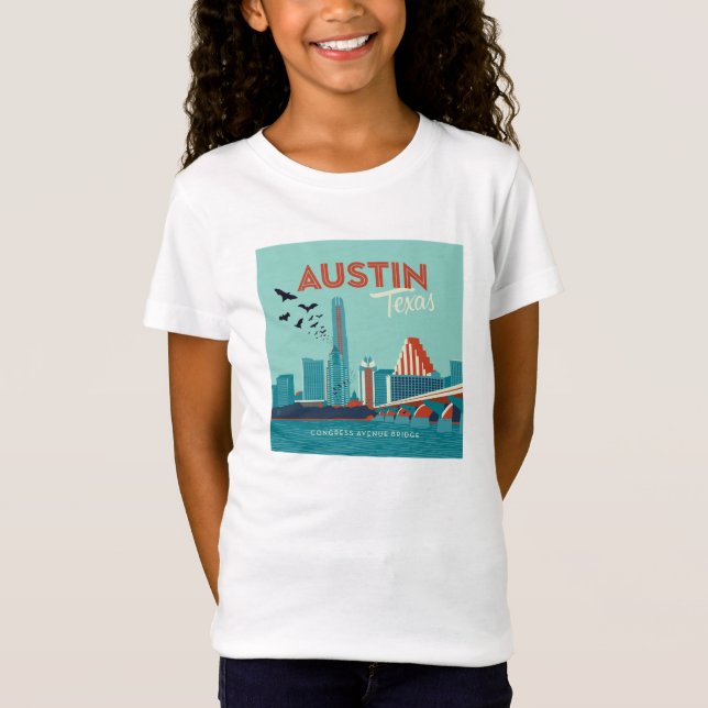 T-Shirt Austin, Texas | Pont de l'Avenue du Congrès (Devant)