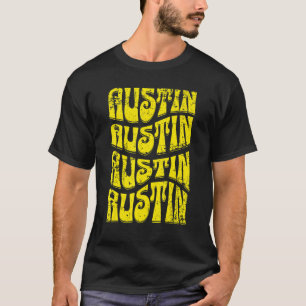 T-shirt Austin Texas Retro 60s les années 70 Style Distres