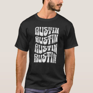 T-shirt Austin Texas Retro 60s les années 70 Style Distres