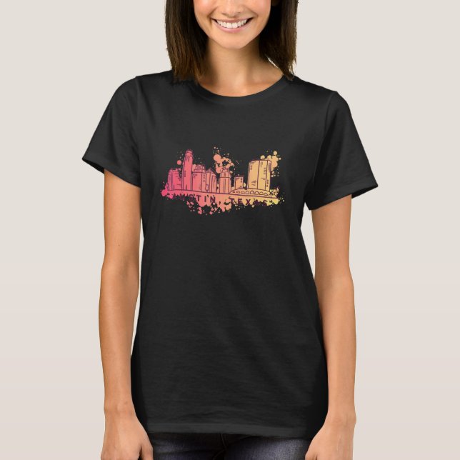 T-shirt Austin Texas Skyline City Design (Devant)