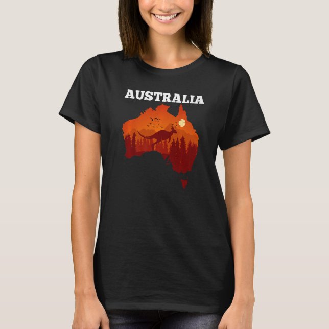 T-shirt Australia Day   Australian Map Flag Patriotic  1 (Devant)