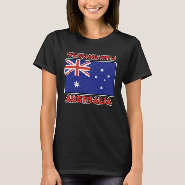 T-shirt Australia  for men and women stand with Australia (Devant)