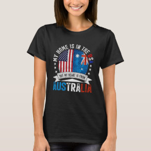 T-shirt Australian American Patriot Heart vient d'Australi