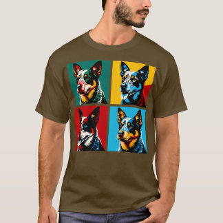 T-shirt Australian Cattle Dog Art Amoureux des chiens