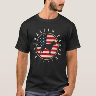 T-shirt Australian Cattle Drapeau Usa 4 Juillet Chien Mama