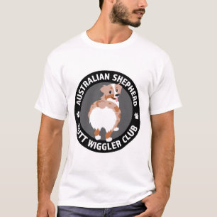 T-shirt Australian Shepherd Butt Wigglers Club - Red Merle