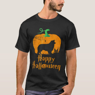 T-shirt Australian Shepherd In A Pumpkin Happy Halloween