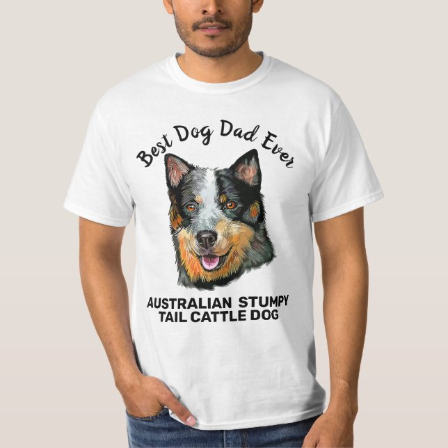T-shirt Australian stumer tail chien meilleur chien papa c (Devant)
